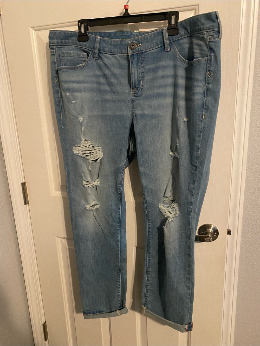 torrid Light Blue Distressed Boyfriend Jeans